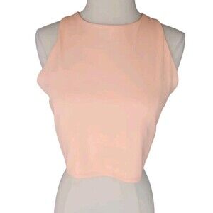 Athleta Women's Conscious Crop Sports Bra (Cups A-C) Size L Peach Longline Gym